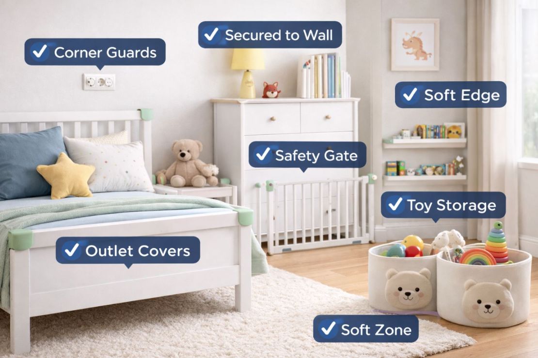 兒童房安全重點TOP10：邊角、防撞、電源與家具挑選指南